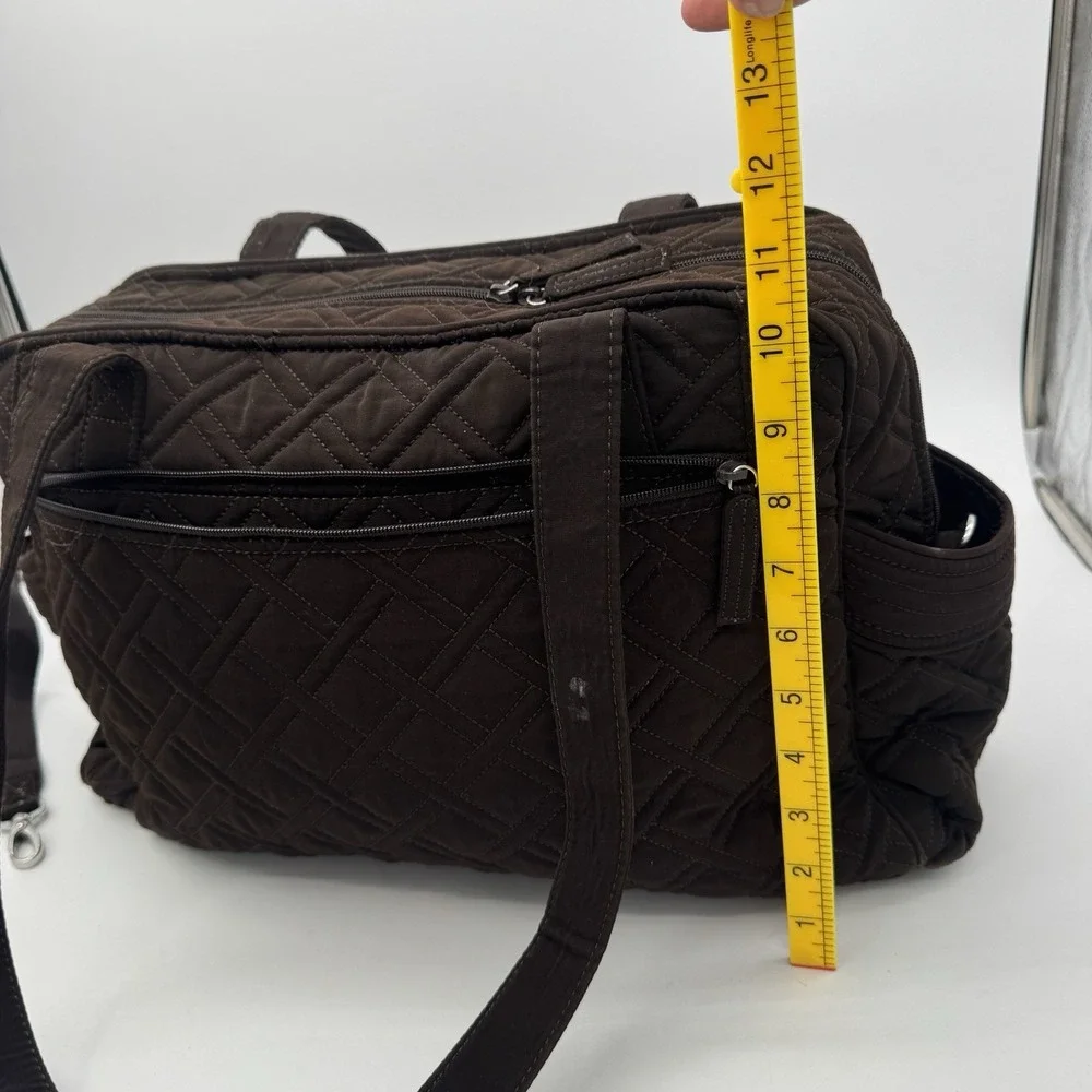 Vera Bradley Stroll Around Baby Bag‎ Espresso Brown Quilted Diaper Tote Travel